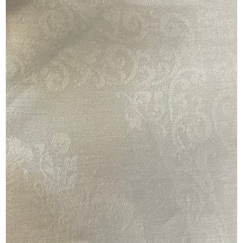 Vintage Ivory / Cream Cotton Square Napkins, Floral, Pointelle Trim, Set of 5 - Picture 5 of 8